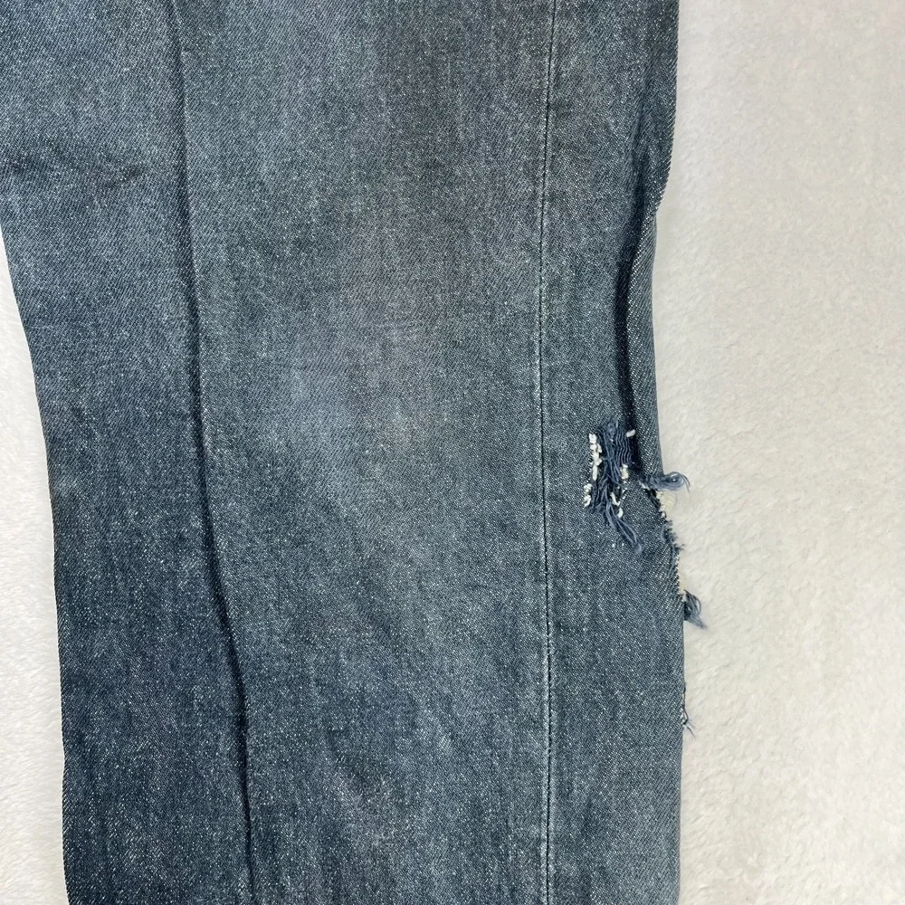 Vintage Levi's 501 Jeans Men's Blue Denim High Rise Straight Button Fly - 35X33‎